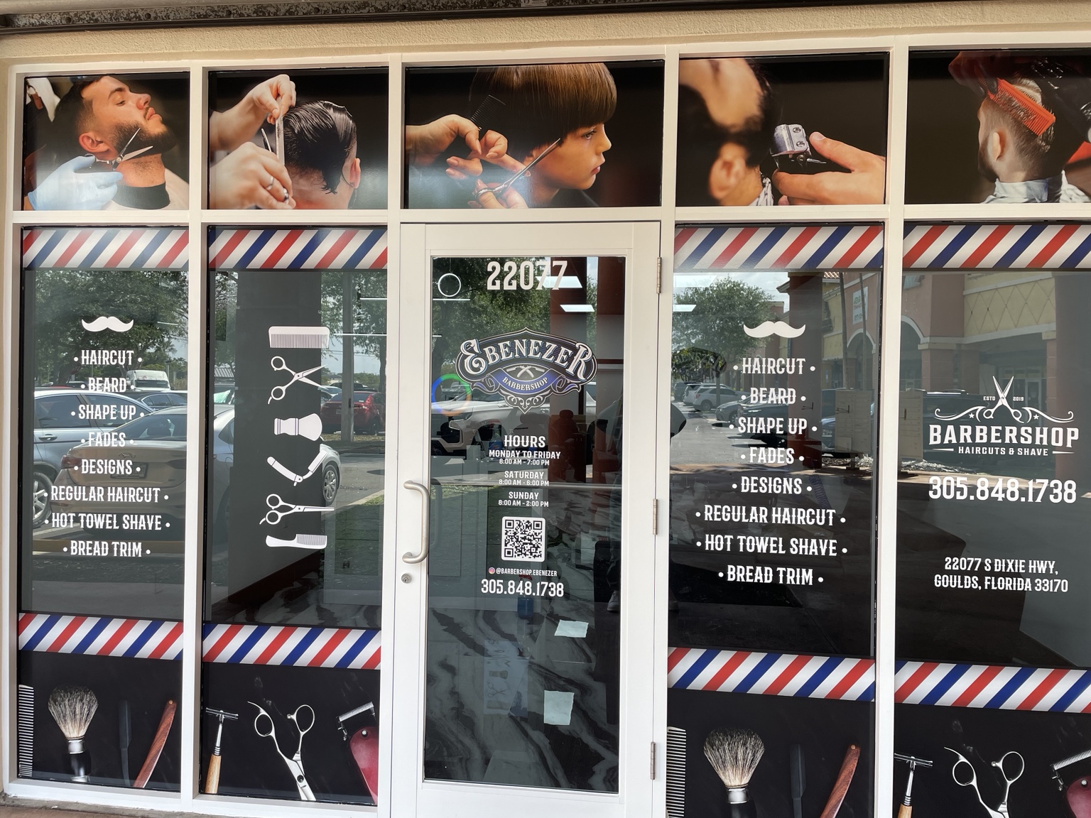 Ebenezer Barbershop storefront